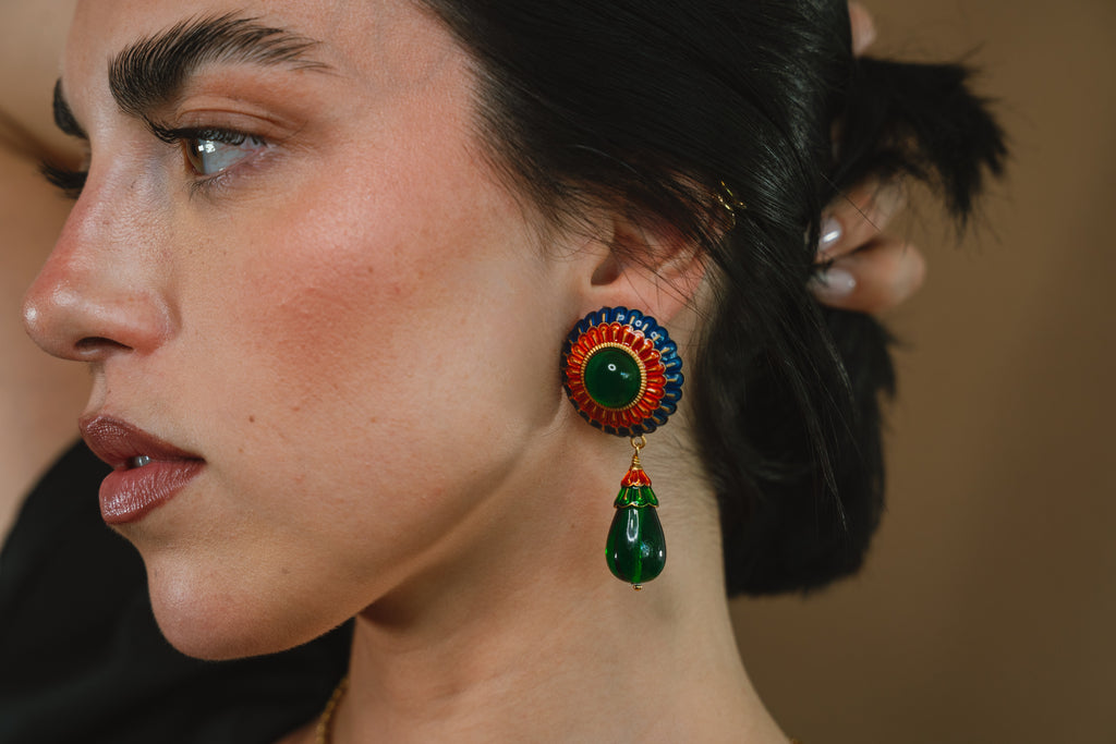 Farolillo Verde Earrings